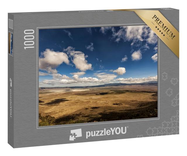 Puzzle 1000 Teile „Ngorongoro Krater Vogelschau“