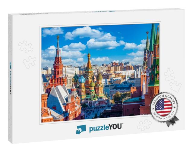 Red Square with Moscow Kremlin & St Basils Cathedral, His... Jigsaw Puzzle