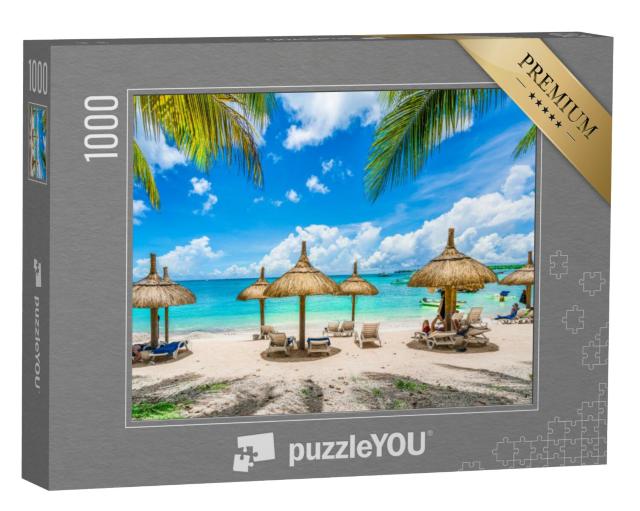 Puzzel 1000 stukjes „Strandparadijs in Mauritius“