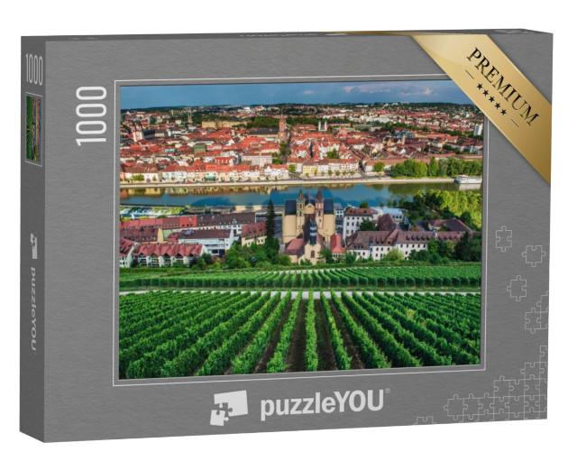 Puzzel 1000 stukjes „Uitzicht op de stad Würzburg vanaf kasteel Marienberg“