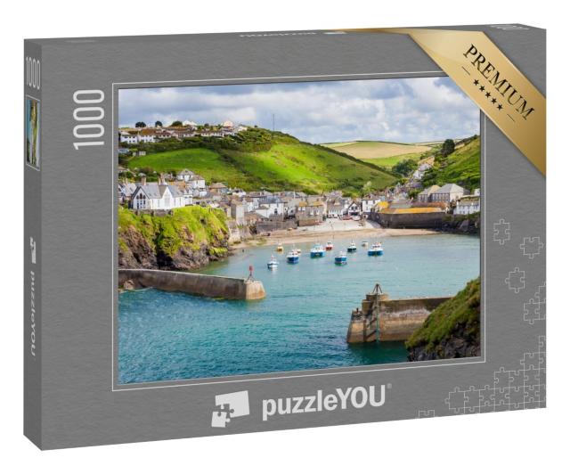 Puzzle 1000 Teile „Fischerdorf Port Isaac an der Küste von North Cornwall, England“