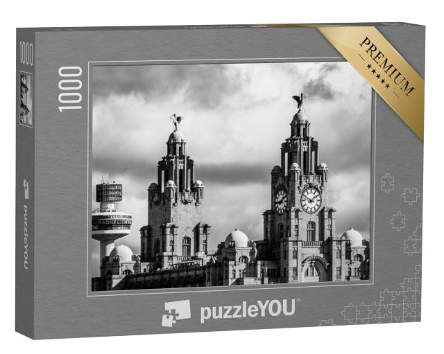 Puzzel 1000 stukjes „Uitzicht op het Royal Liver Building in Liverpool“