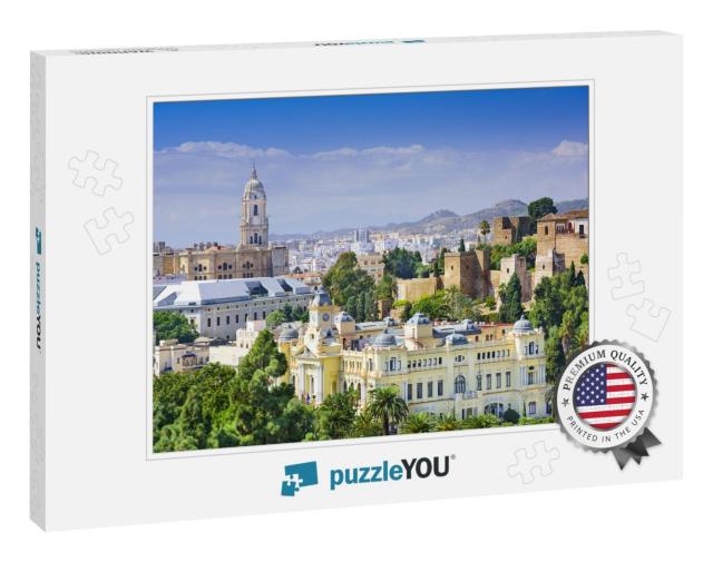 Malaga, Spain Cityscape At the Cathedral, City Hall & Alc... Jigsaw Puzzle