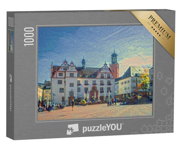 Puzzel 1000 stukjes „in de stijl van Paul-Cezanne - Oude Stadhuis, Darmstadt, Duitsland“