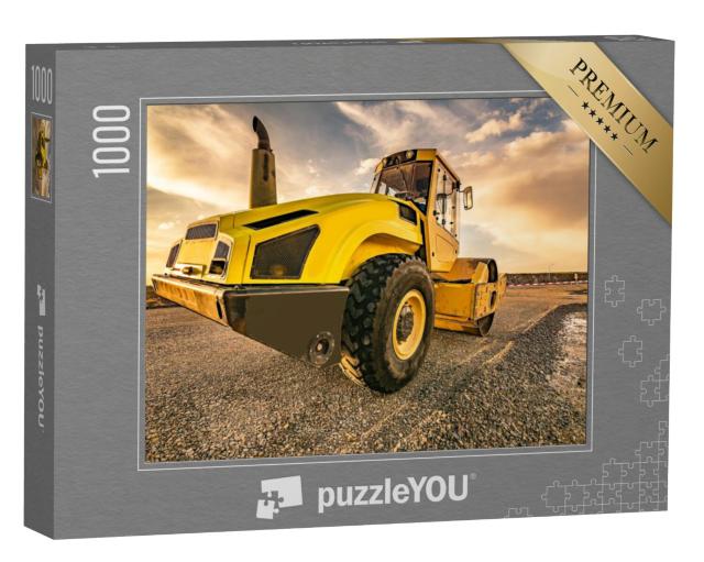 Puzzel 1000 stukjes „Stoomwals voor wegenbouw“