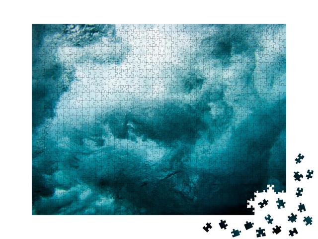 Puzzle 1000 Teile „Welle unter blauem Wasser“
