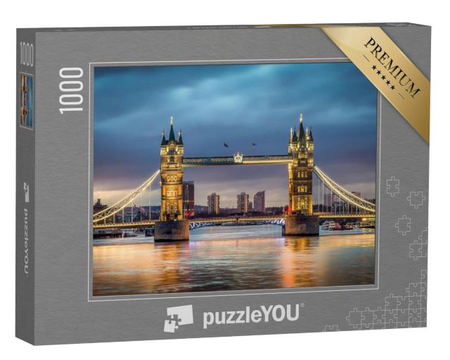 Puzzel 1000 stukjes „Tower Bridge over de Theems bij zonsondergang“