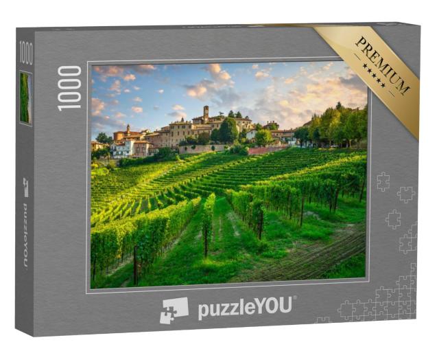 Puzzel 1000 stukjes „Het dorp Neive en de wijngaarden van de Langhe“