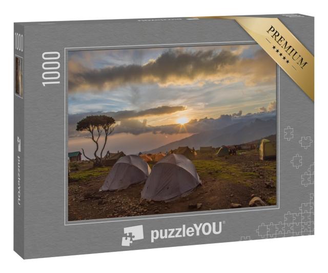 Puzzle „Zelt nach Regen auf dem Kilimandscharo“