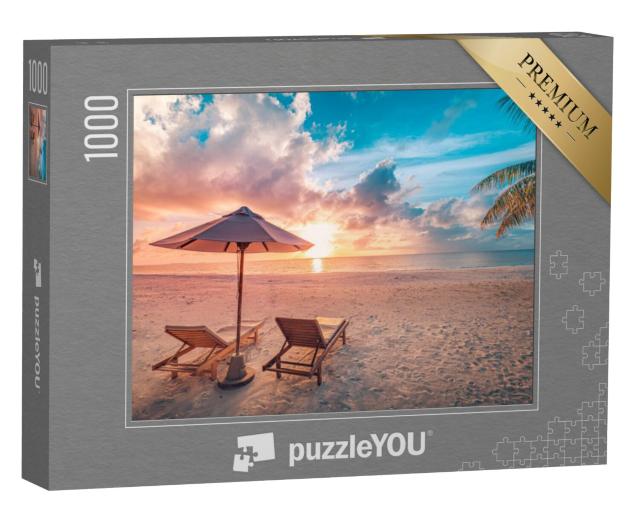 Puzzel 1000 stukjes „Zonsondergang in het paradijs“