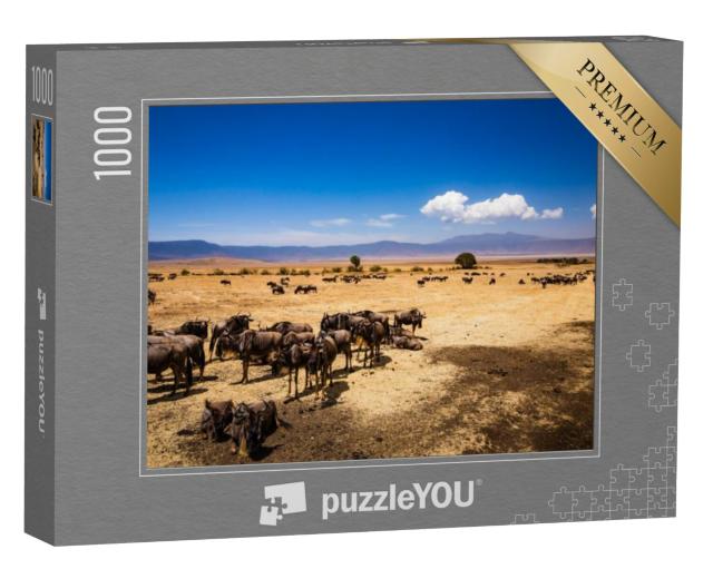 Puzzel 1000 stukjes „Ngorongorokrater in Tanzania“