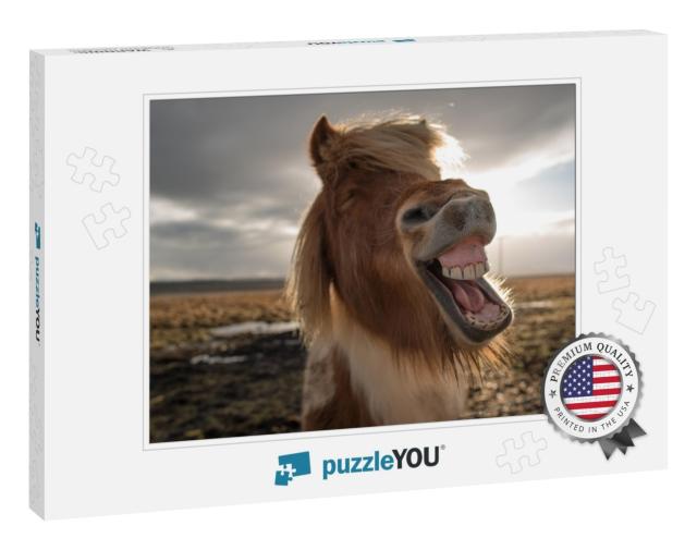 Funny & Crazy Icelandic Horse... Jigsaw Puzzle