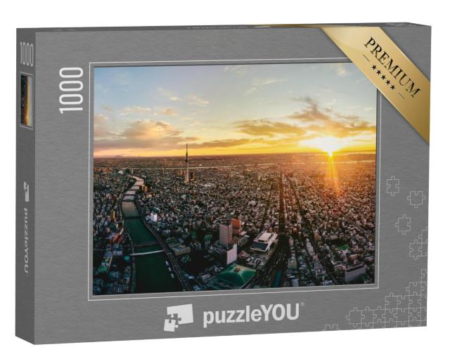 Puzzel 1000 stukjes „Tokio bij zonsopgang, Japan“