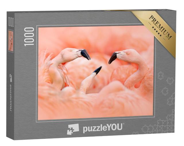 Puzzel 1000 stukjes „Roze flamingo's“