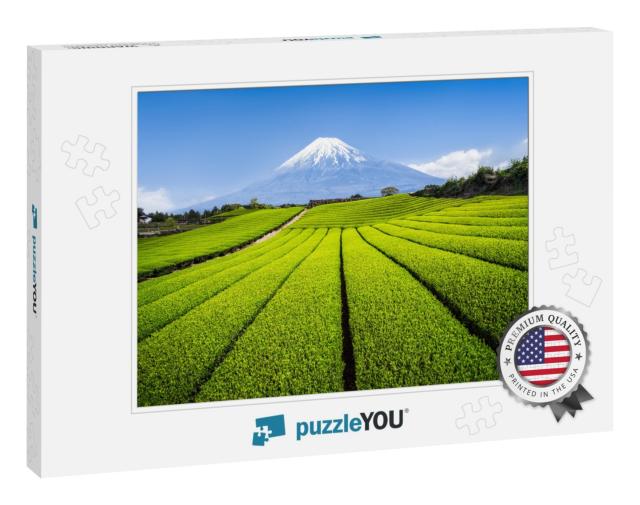 Mount Fuji with Green Tea Plantation, Shizuoka Prefecture... Jigsaw Puzzle