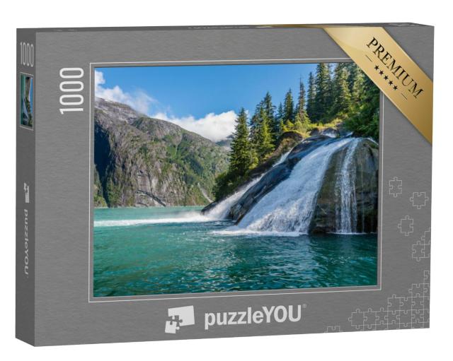 Puzzel 1000 stukjes „Prachtige waterval bij Tracy Arm Fjord in Alaska“