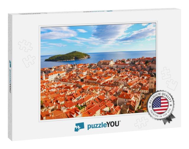 View of Many Landmarks of Old Town in City of Dubrovnik... Jigsaw Puzzle