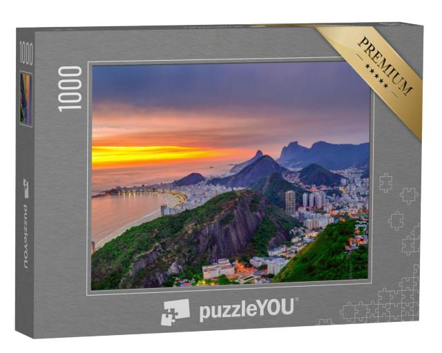 Puzzel 1000 stukjes „Copacabana en Botafogo, Rio de Janeiro“