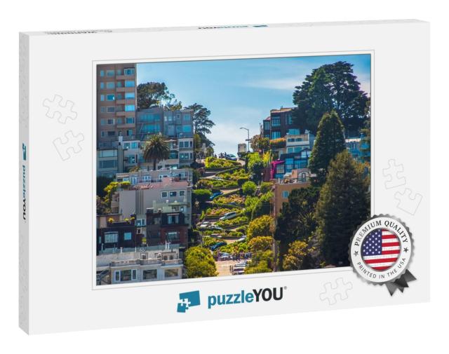 Famous Lombard Street, San Francisco, California, Usa... Jigsaw Puzzle