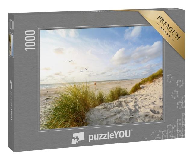 Puzzle 1000 Teile „Landschaft mit Strand und Sanddünen, Jütland, Dänemark“
