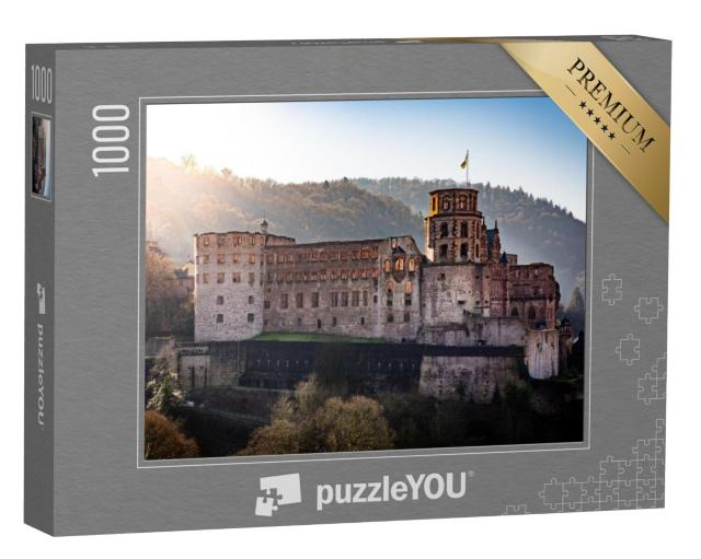 Puzzel 1000 stukjes „Kasteel Heidelberg in de ochtend“