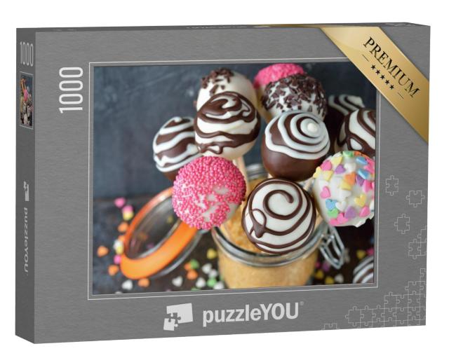 Puzzel 1000 stukjes „Diverse cakepops, gedecoreerd“