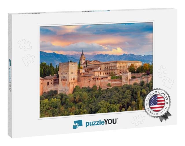 Granada. the Fortress & Palace Complex Alhambra... Jigsaw Puzzle