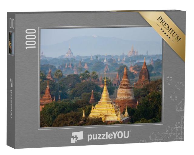 Puzzel 1000 stukjes „Mystieke foto van de oude tempels in Bagan, Myanmar“