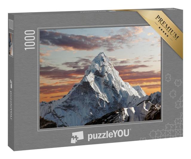 Puzzle 1000 Teile „Ama Dablam am Everest am Abend, Himalaya, Nepal“