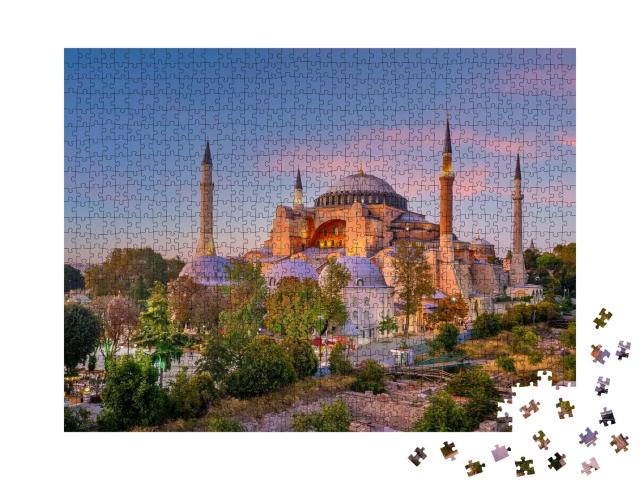 Puzzle 1000 Teile „Schöner Blick auf die Hagia Sophia in Istanbul, Türkei“