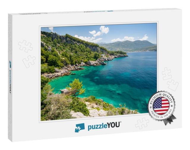 Amazing View on Coast in Himare, Albanian Riviera, Albani... Jigsaw Puzzle