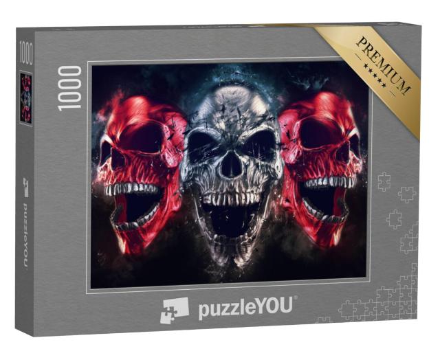 Puzzel 1000 stukjes „Schreeuwende schedels“