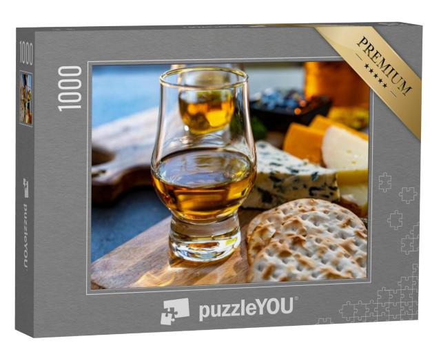 Puzzel 1000 stukjes „Whisky- en kaasproeverij“