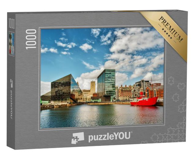 Puzzel 1000 stukjes „Bouwen aan de Mersey in Liverpool, Engeland“