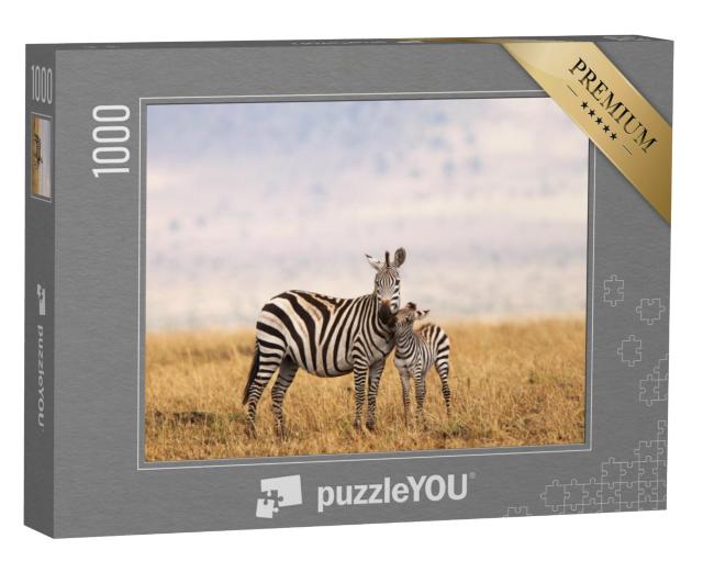 Puzzel 1000 stukjes „Burchell's of vlaktes zebra in Tanzania“