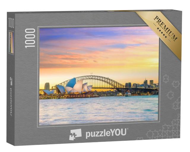 Puzzel 1000 stukjes „Wereldberoemde skyline van Sydney in Australië“