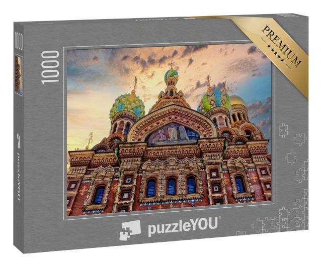 Puzzle 1000 Teile „Fassade der Kirche des Erlösers, St. Petersburg, Russland“