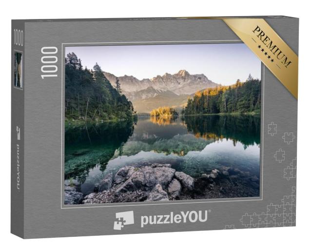 Puzzel 1000 stukjes „Zugspitze gefotografeerd vanaf de Eibsee“