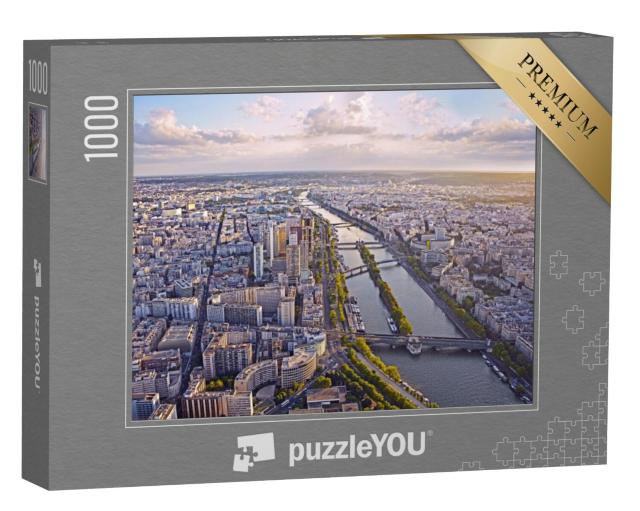 Puzzel 1000 stukjes „Parijs in de avond met de Eiffeltoren“