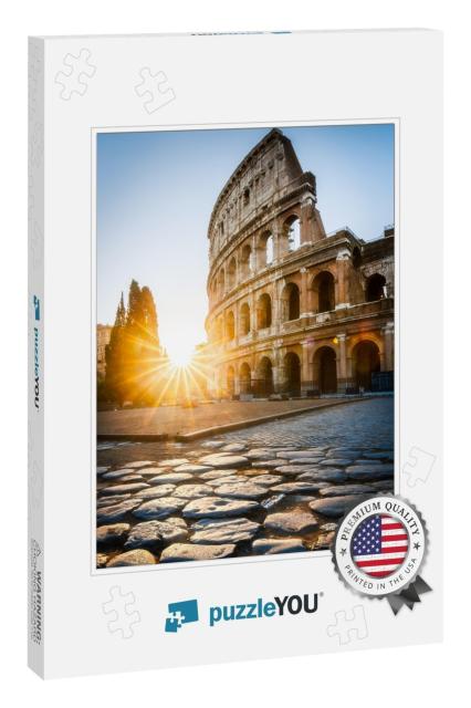 Sunrise At the Rome Colosseum, Italy... Jigsaw Puzzle