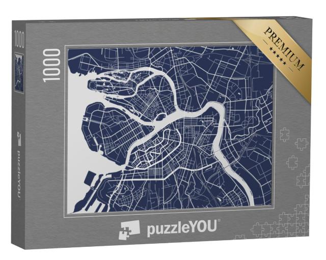 Puzzel 1000 stukjes „Vectorkaart Sint-Petersburg, Rusland“