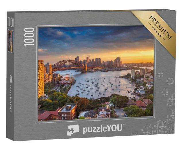 Puzzel 1000 stukjes „Sydney bij zonsondergang“