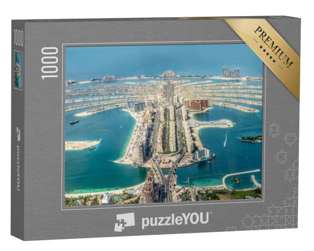 Puzzel 1000 stukjes „Luchtfoto van Dubai Palm Jumeirah, Verenigde Arabische Emiraten“