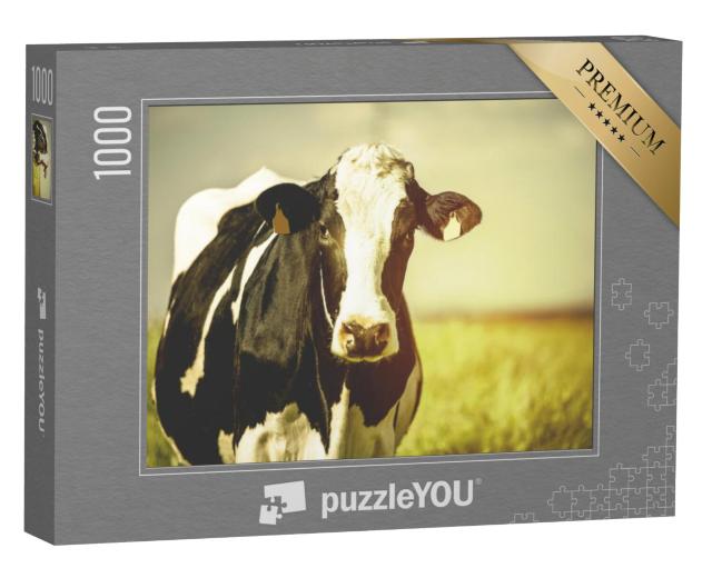 Puzzel 1000 stukjes „Melkkoe op het platteland“