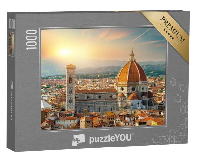 Puzzel 1000 stukjes „Uitzicht op Florence en de basiliek van St Mary, Italië“