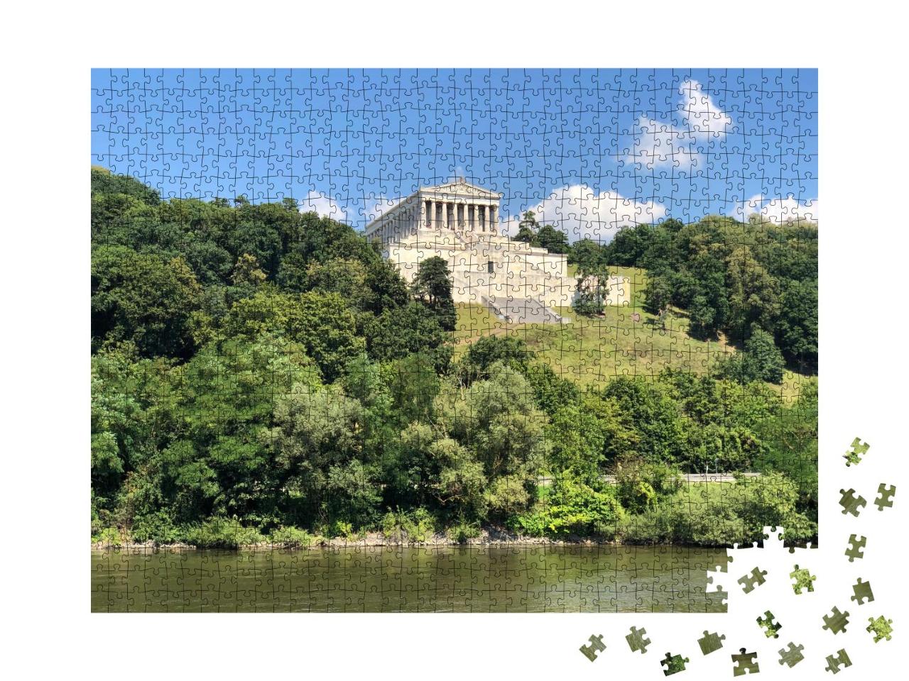 Puzzle 1000 Teile „Walhalla: Ruhmeshalle oberhalb der Donau, Regensburg“