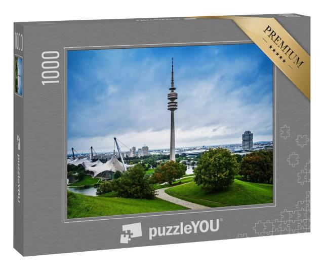 Puzzle 1000 Teile „Olympiapark mit Turm und Stadion, München“