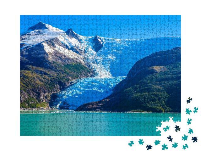 Puzzle 1000 Teile „Gletscher an der Südküste Chiles“