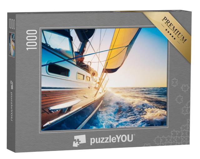 Puzzel 1000 stukjes „Zeilen naar de zonsondergang“