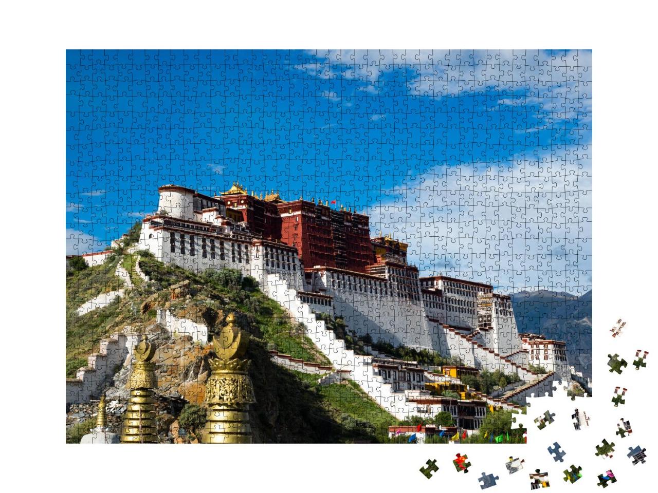 Puzzle 1000 Teile „Potala-Palast in Lhasa, Tibet: UNESCO-Weltkulturerbe der Autonomen Region Tibet“